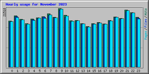 Hourly usage for November 2023