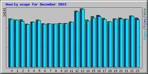 Hourly usage for December 2023
