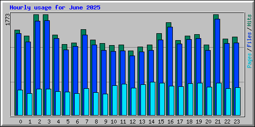 Hourly usage for June 2025